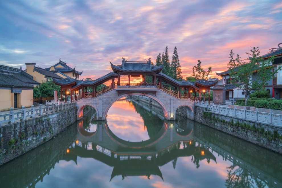 La primera línea de metro en Suzhou, China