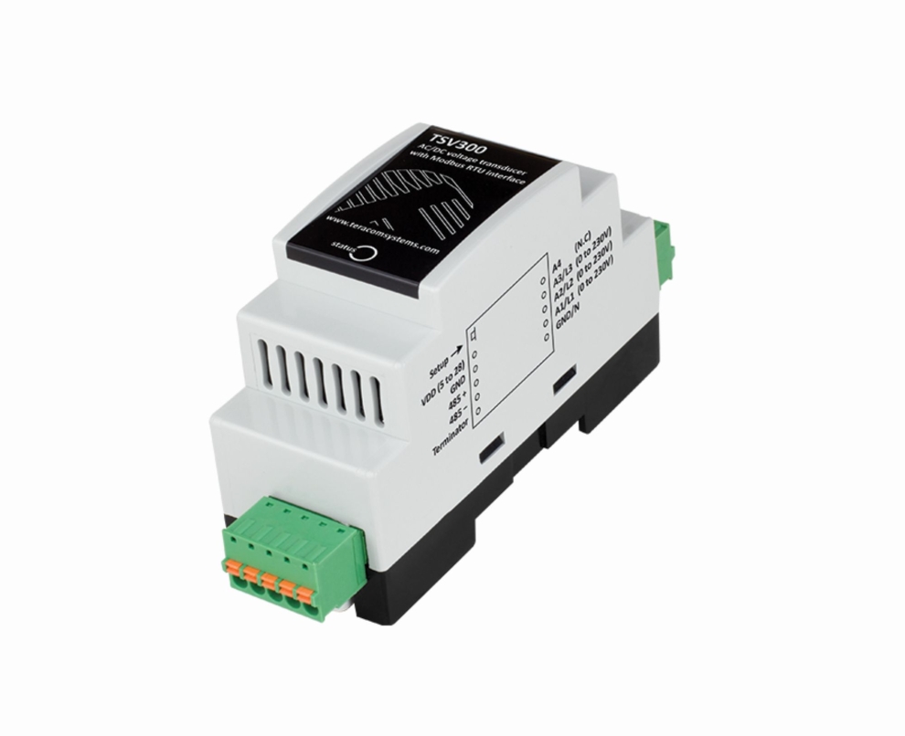 TSV300: transductor de tensión CA con interfaz MODBUS RTU