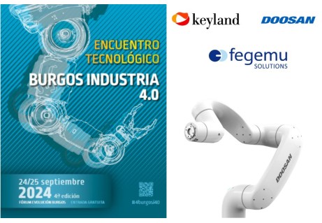 Fegemu Solutions con  Doosan Robotics y Keyland en el  Encuentro Tecnológico de Burgos Industria 4.0